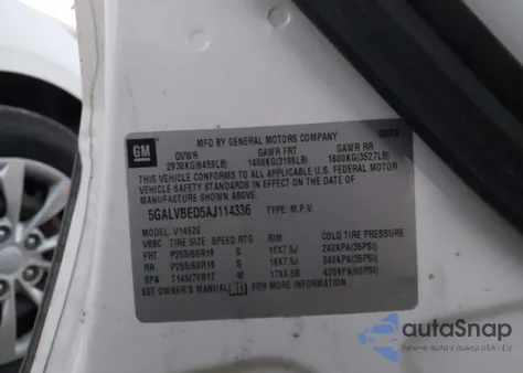 2010 Buick Enclave 1Xl из США, поврежденный, VIN 5GALVBED5AJ114336